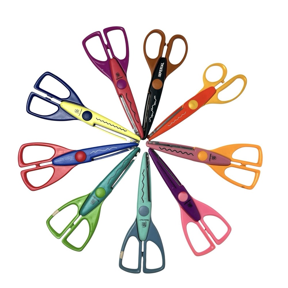 Provo Craft Paper Shapers Crafting‎ Scissors Lot 9 Scrapbooking Decorative Edge